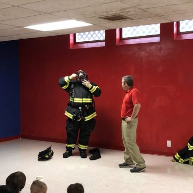 fire safety presentation in gear