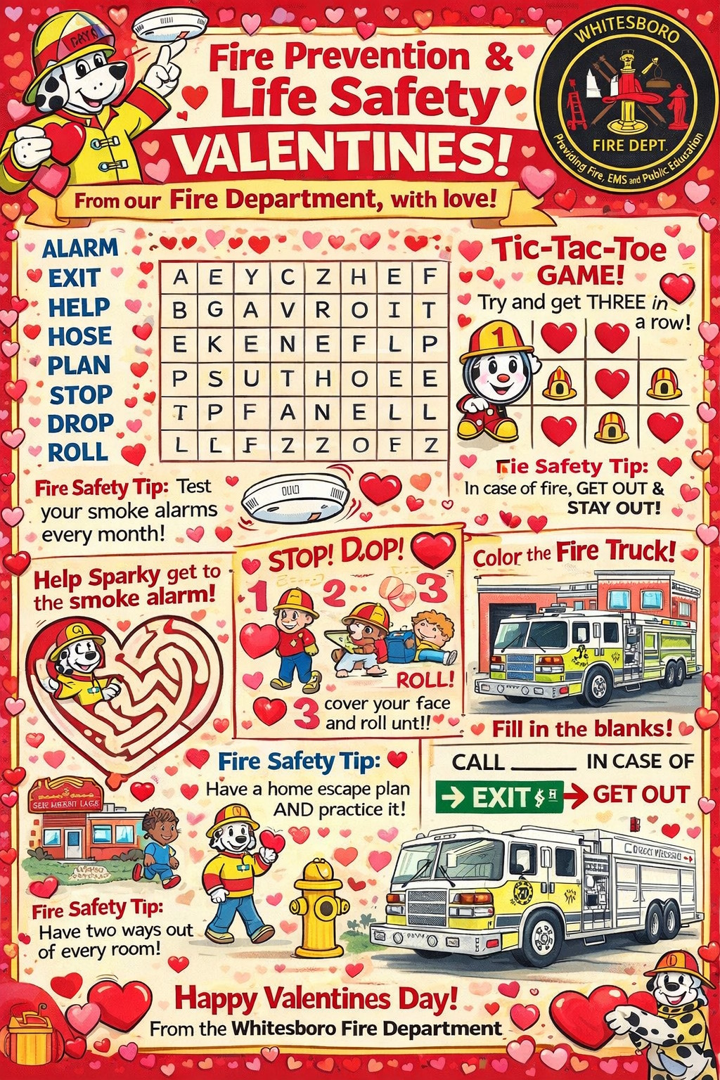 Valentine's fire prevention and life safety